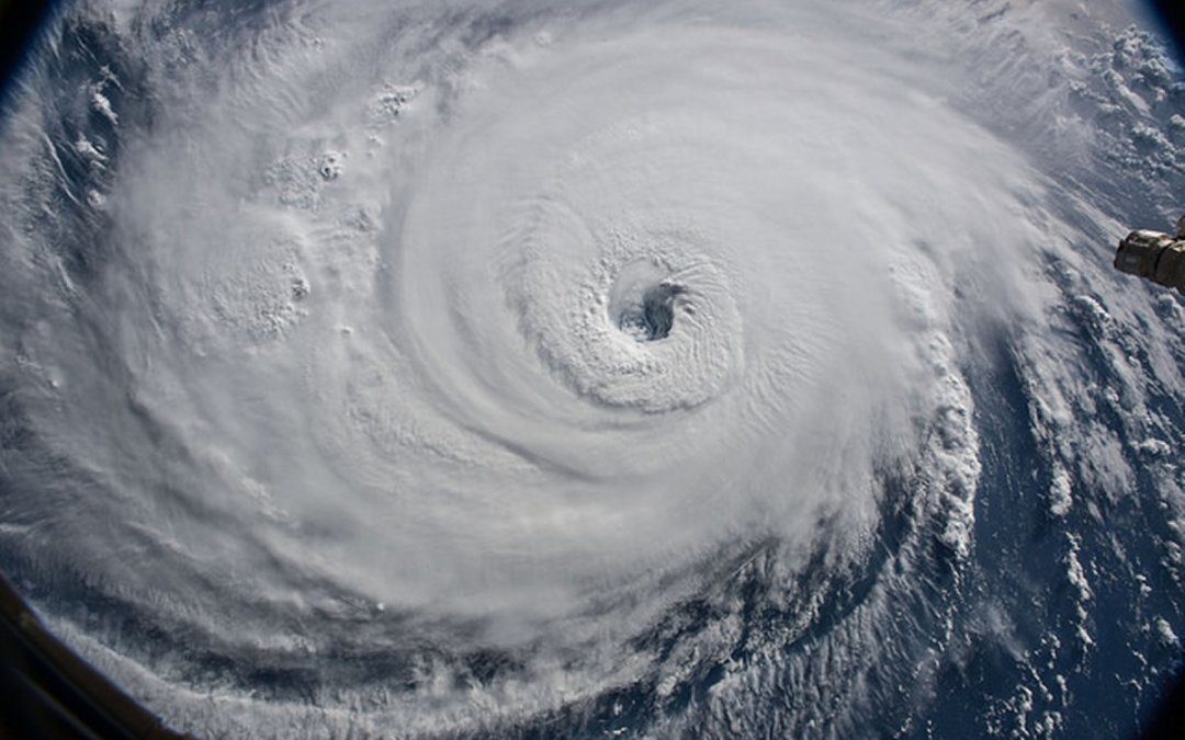 Satellite image of hurricane